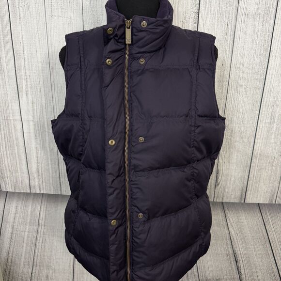 Eddie Bauer Women's Medium Purple Goose Down Full Zip/Snaps Puffer Vest - Picture 3 of 6